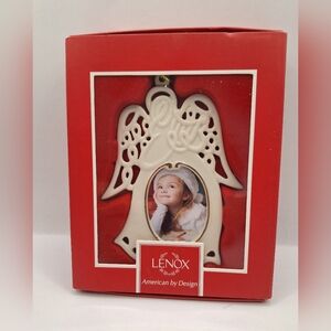 Lenox Porcelain Angel Photo Frame Ornament Christmas